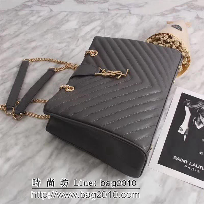 YSL聖羅蘭 經典款 互扣式金屬YSL標誌 原版南非皮肩背包 F26587 YAS1069
